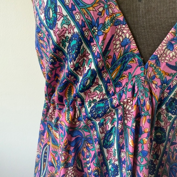 Vintage 90s Dreamy halter maxi dress in vibrant paisley (pink, lilac & teal) ✨ - Picture 5 of 10